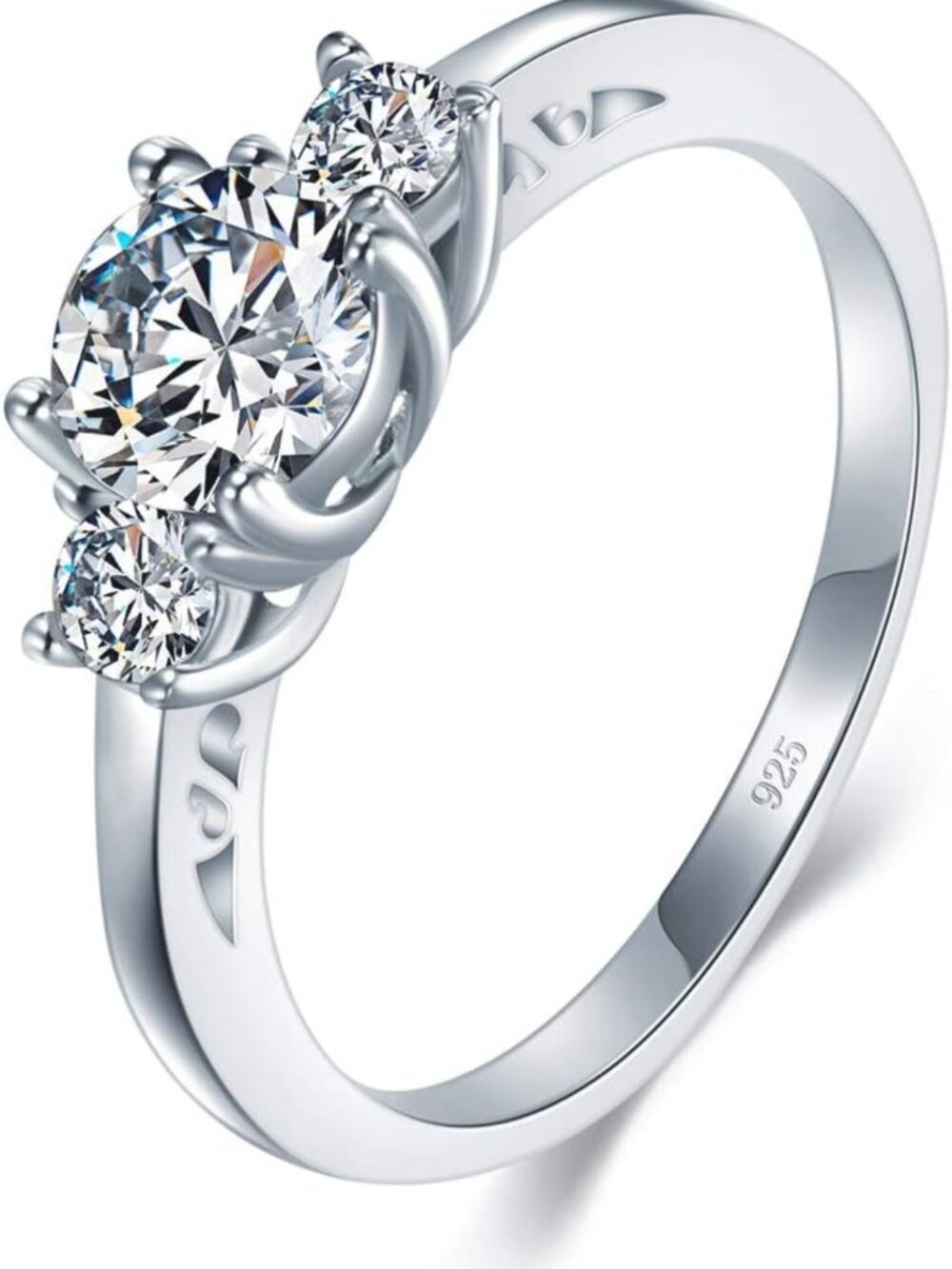 925 Sterling Silver Eternity Ring, CZ Wedding Band, Sizes 4-12, Elegant Jewelry